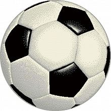 Круглый ковер белый для детей Футбольный Мяч MANGO 11198-190 круг