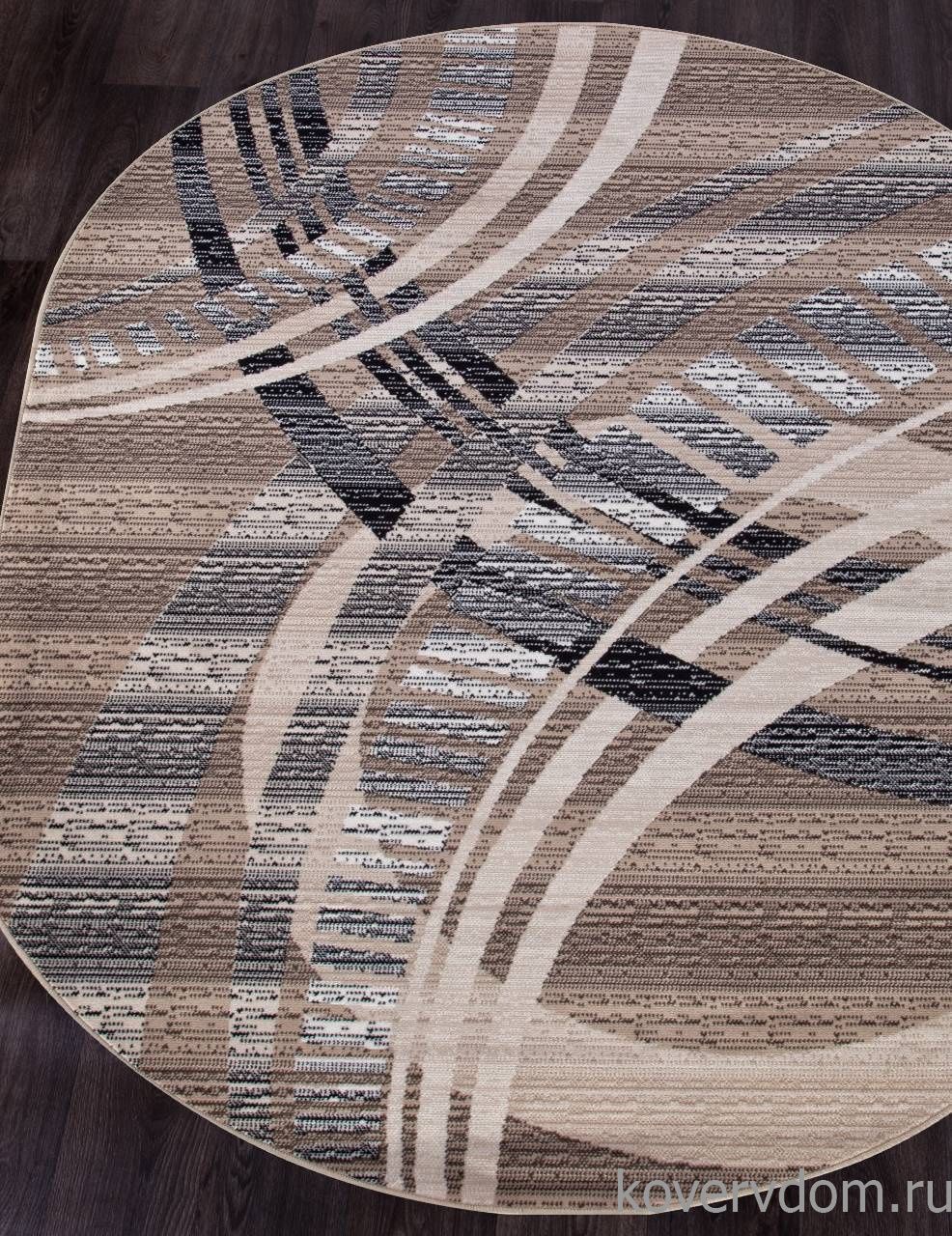 Ковер SIERRA D284 BEIGE-BROWN Овал