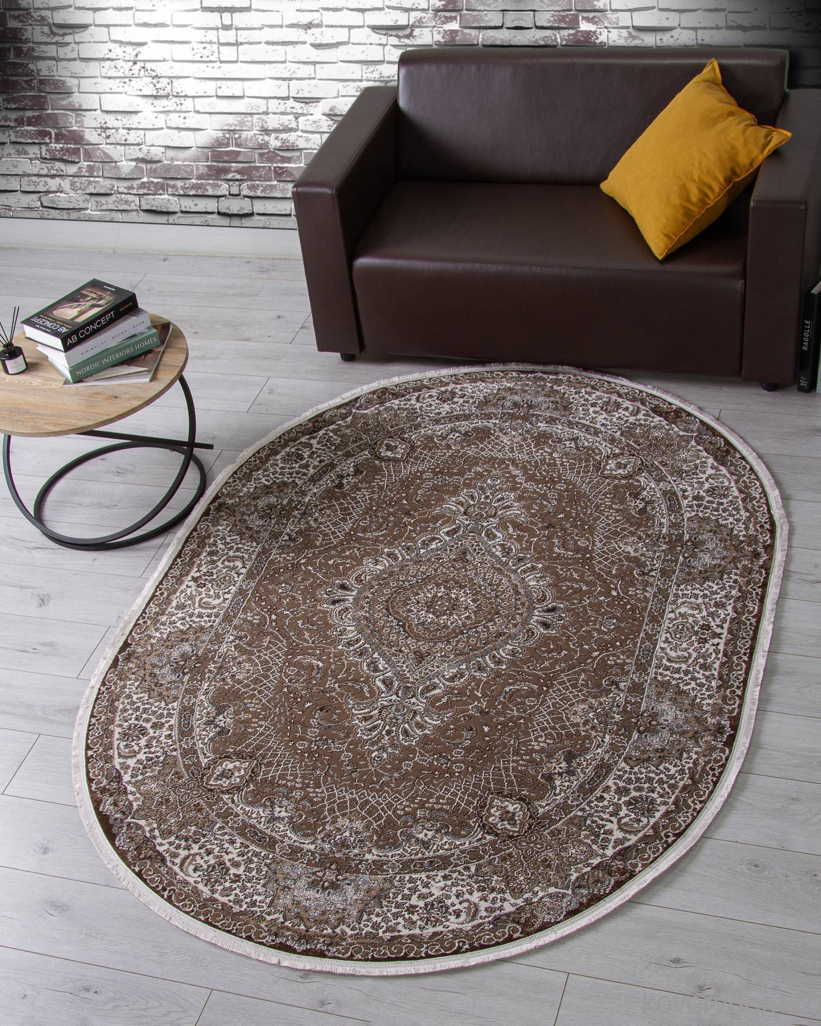 Ковер DOLCE D414 BROWN Овал