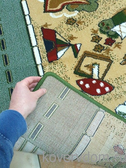 Детская ковровая дорожка зеленая 40076-03 Детская ковровая дорожка зеленая 40076-03