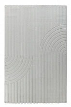 Пушистый овальный ковер Sofia 0E421A White-White