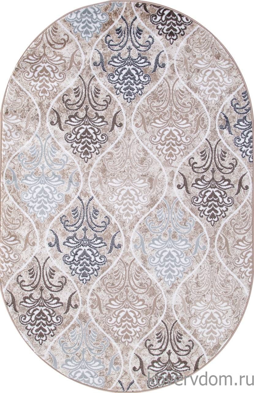 Ковер VALENCIA DELUXE d310 CREAM-BROWN Овал Ковер VALENCIA DELUXE d310 CREAM-BROWN Овал