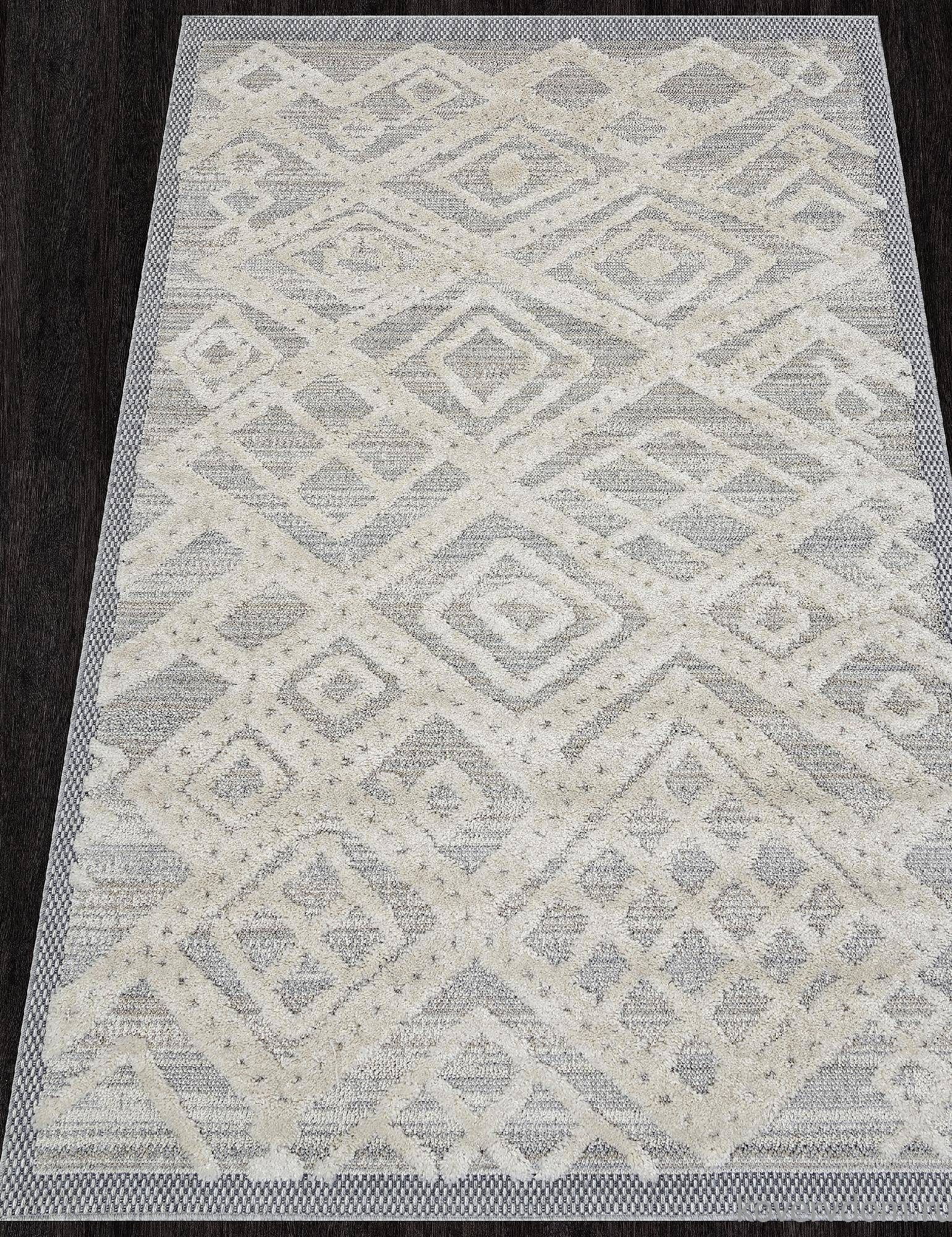 Ковер TUNIS-A 6609A WHITE / L.GRAY Ковер TUNIS-A 6609A WHITE / L.GRAY