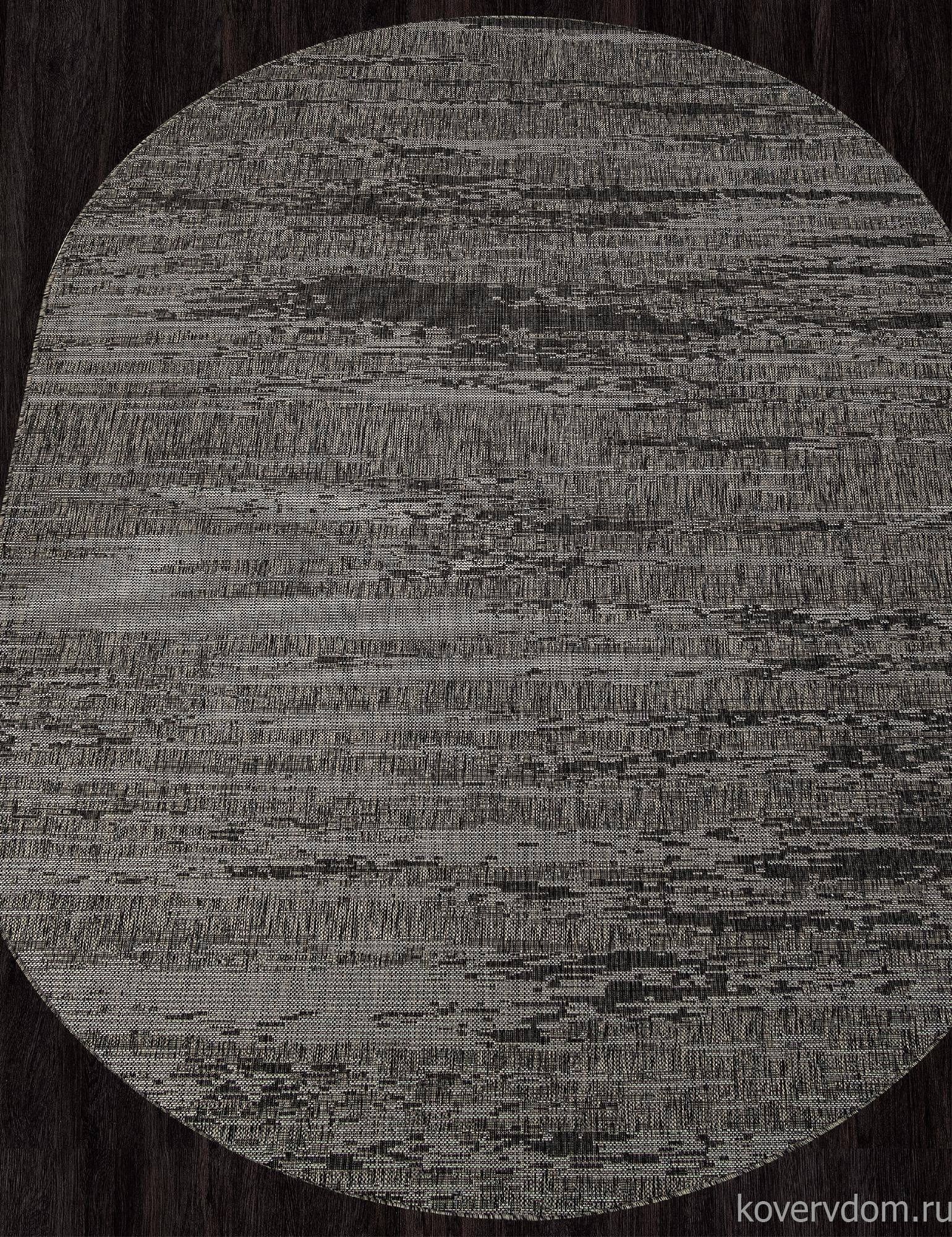 Ковер-циновка KAIR-A S143 BLACK-GRAY Овал