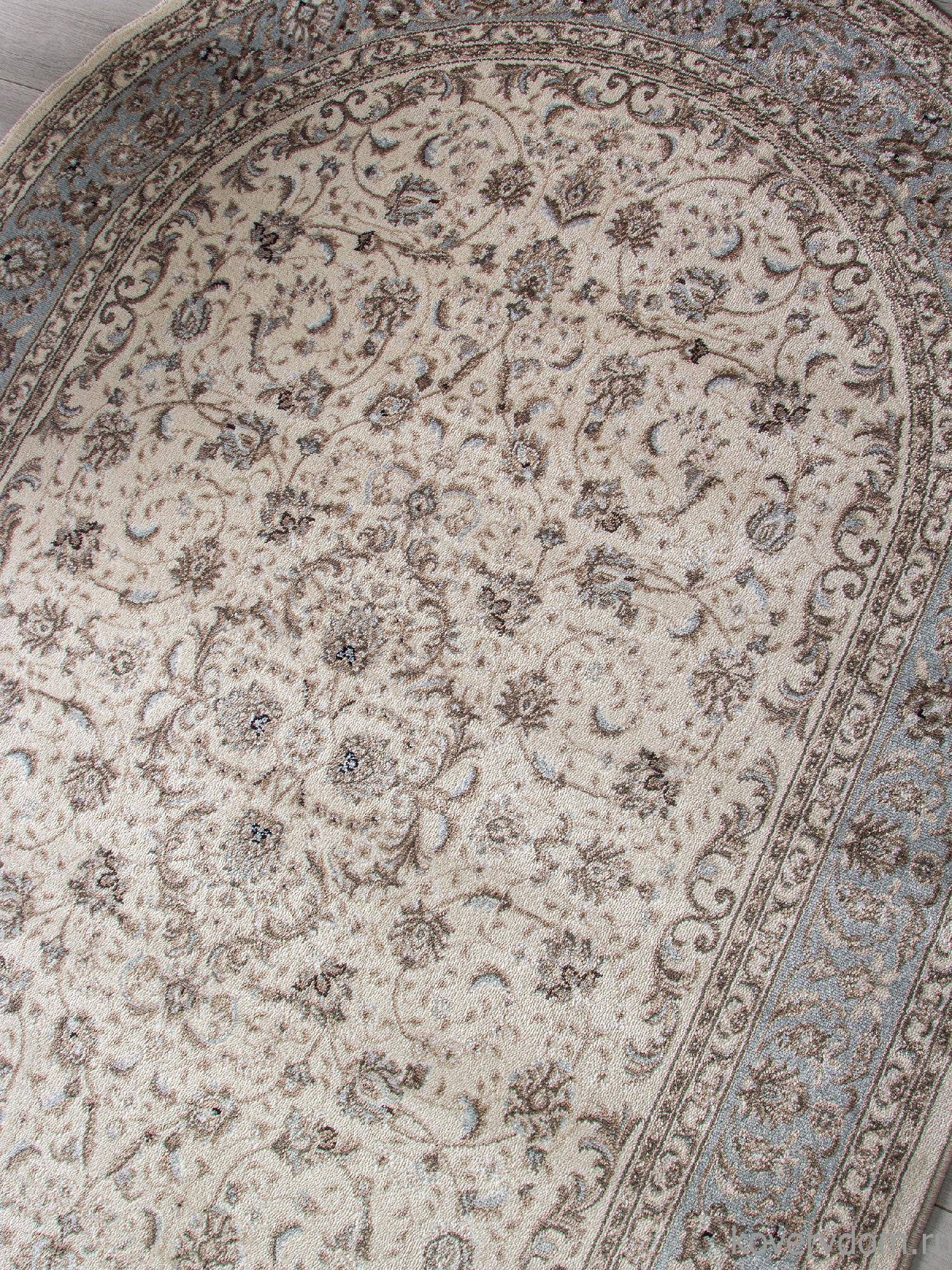 Ковер VALENCIA DELUXE F014 CREAM-L.BLUE Овал