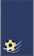 Полушерстяной ковер синий в детскую нестандартного размера Футбольный мяч