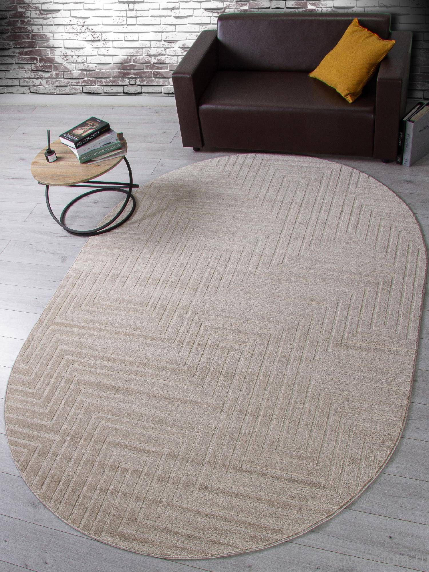 Ковер DIOS F412 LIGHT BEIGE Овал