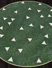 Круглый ковер зеленый RIO F036 BLUE Круг