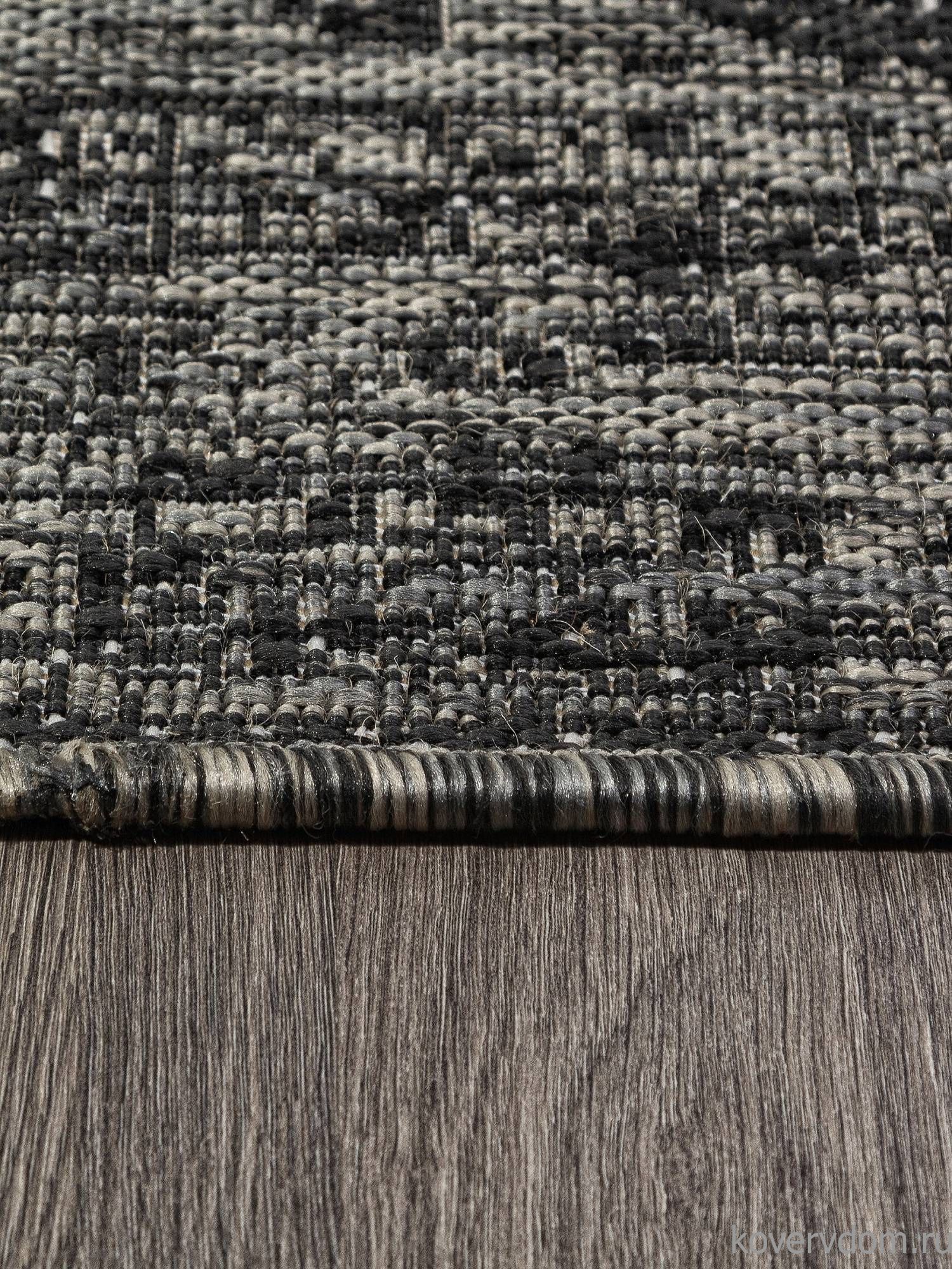 Ковер-циновка KAIR-A S129 BLACK-GRAY Овал