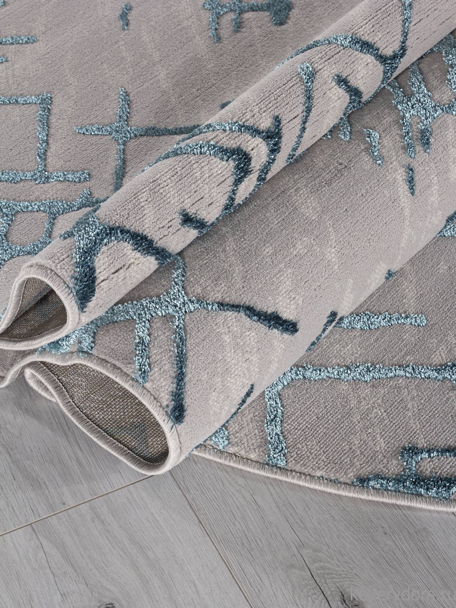 Ковер LIMAN F164 GRAY-D.BLUE Овал Ковер LIMAN F164 GRAY-D.BLUE Овал