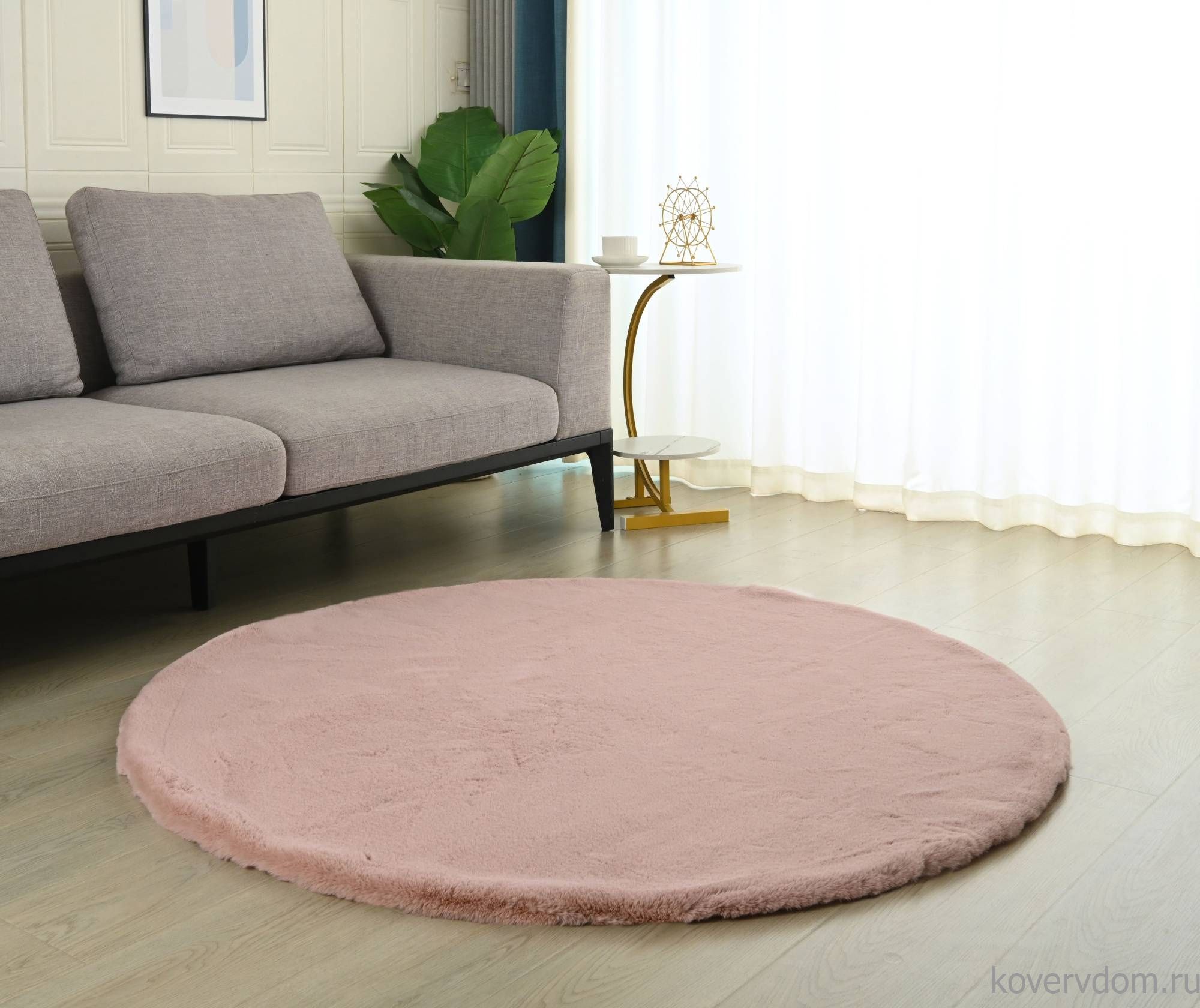 Ковер RABBIT PREMIUM MS1000 PINK Круг