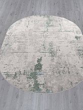 Ковер зеленый LIMAN-A F169 CREAM-D.GREEN Овал