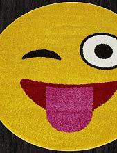 Ковер в детскую желтый SMILE NC17 YELLOW Круг