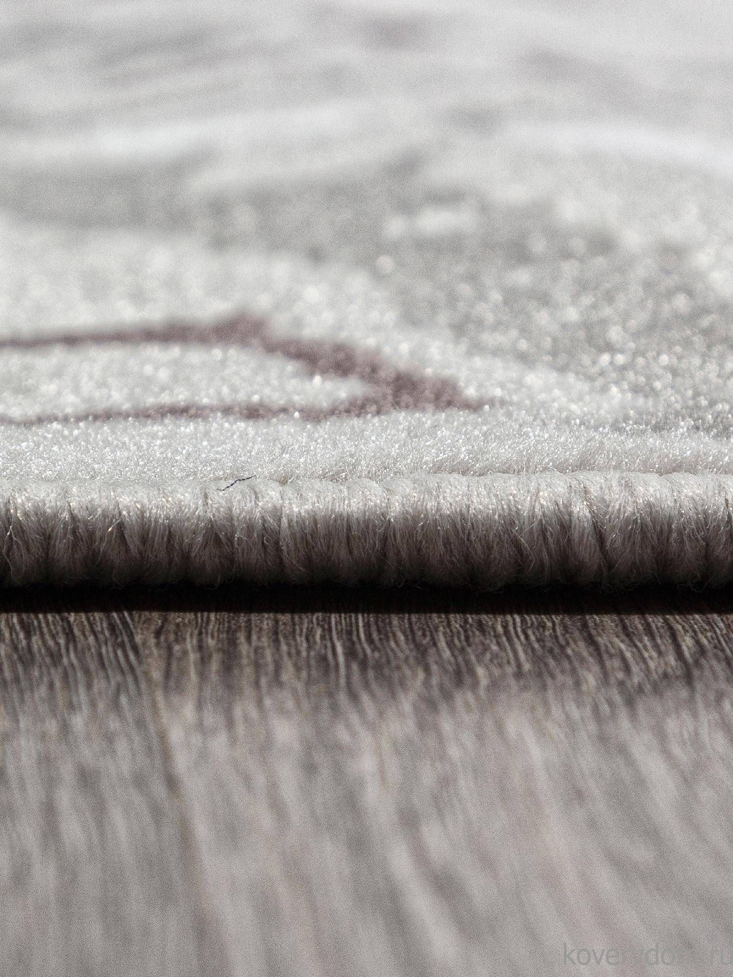 Ковер SILVER-A F389 GRAY Овал